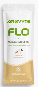 AROVYTE FLO Vanilla multivitamin drink mix single-serving pouch